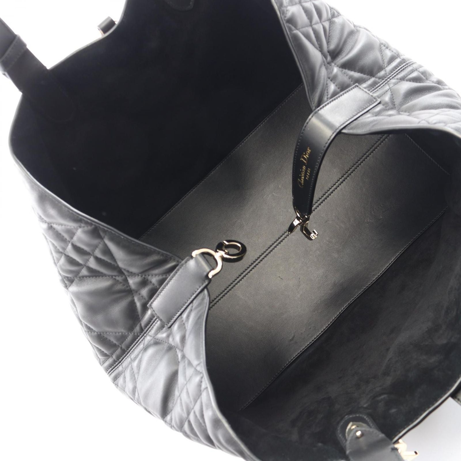 Dior Toujours Bag Large Micro Cannage Black Leather — view 3