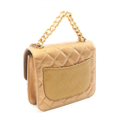 Chanel Shoulder Bag Quilted Small Flap 2-Way Gold Leather Chain — view 2