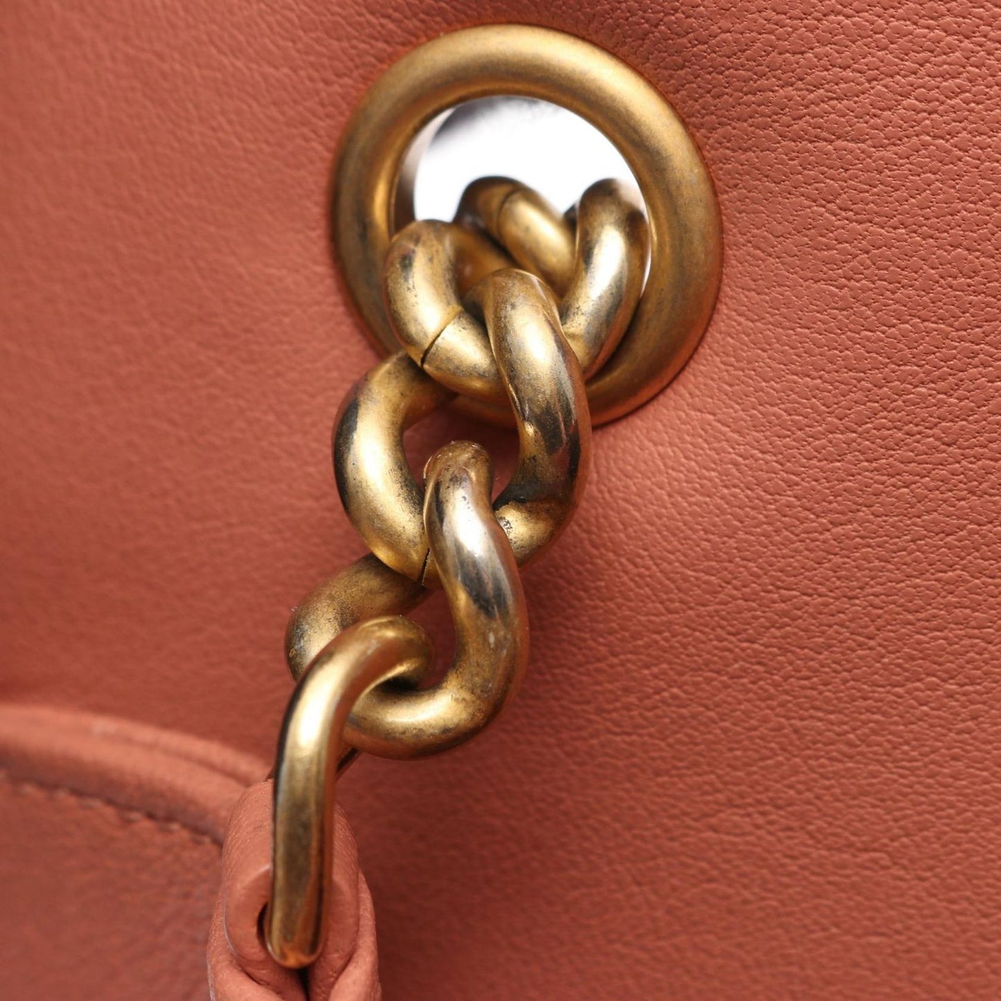 Chanel Shoulder Bag Quilted Pink Leather Chain — view 6