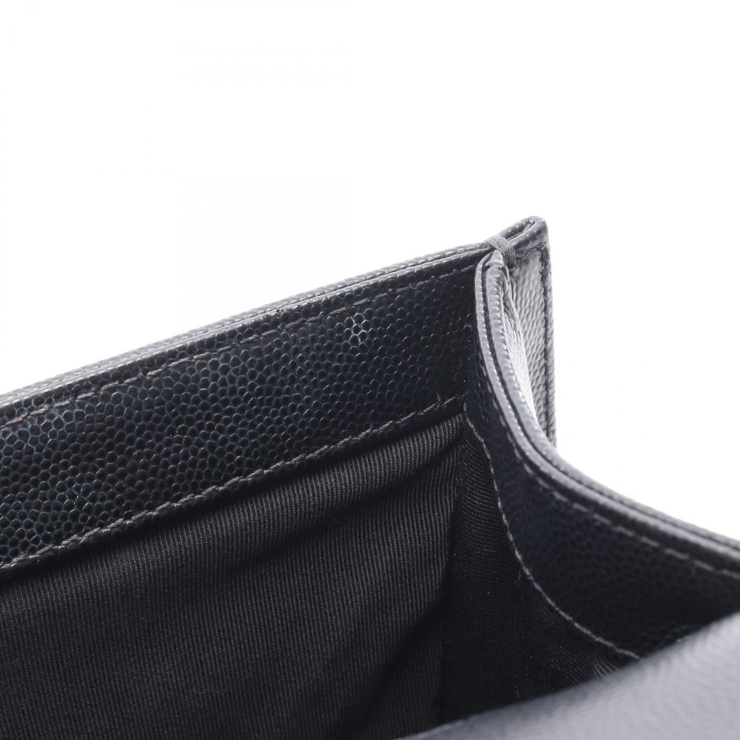 Chanel Shoulder Bag Black Caviar Leather Chain — view 7