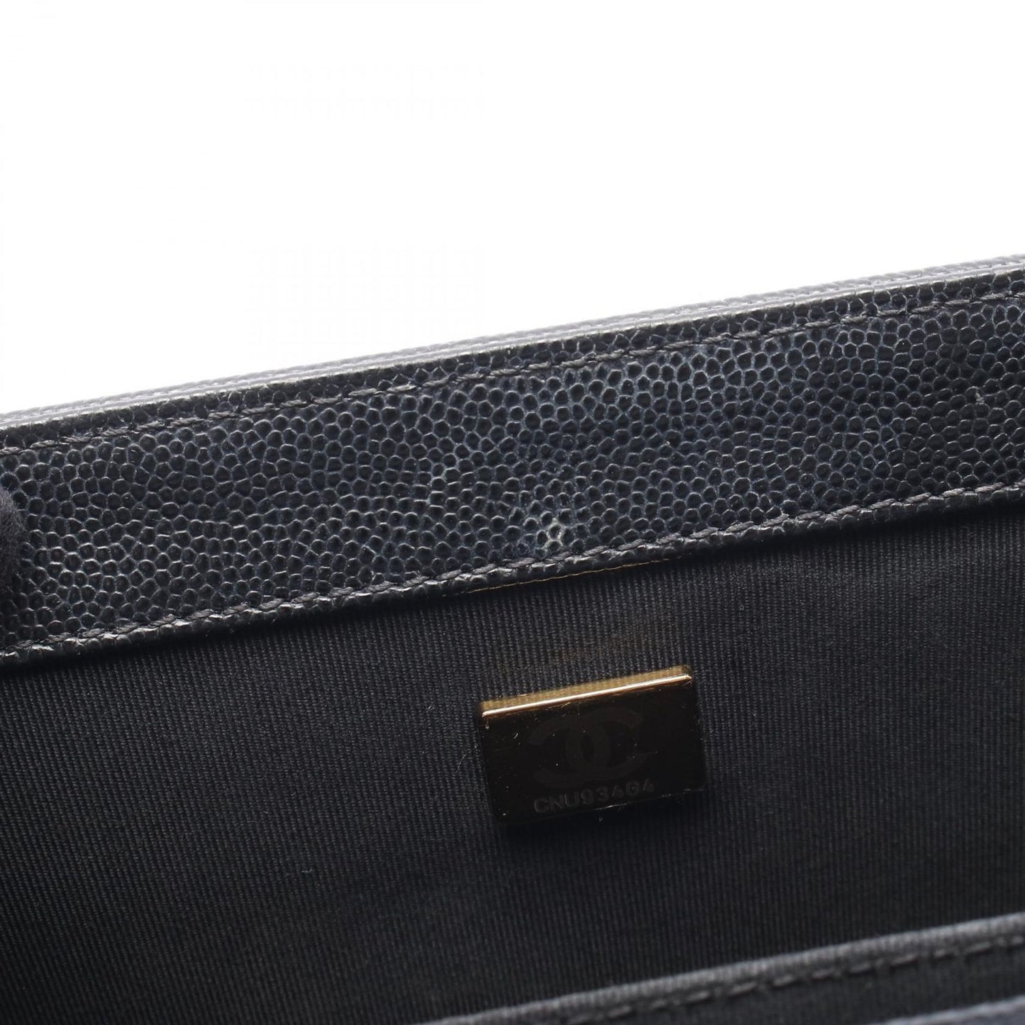 Chanel Shoulder Bag Black Caviar Leather Chain — view 6