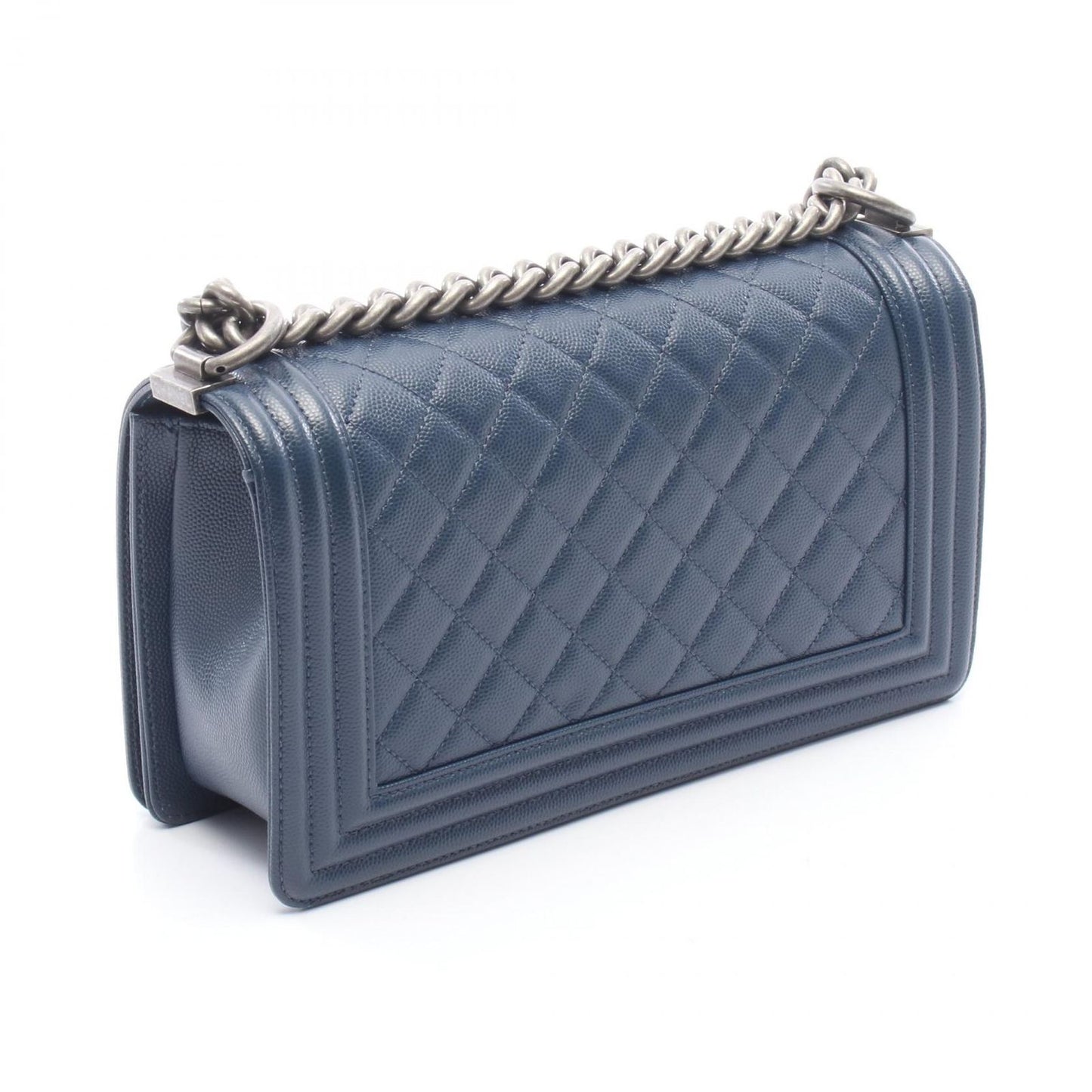 Chanel Shoulder Bag Navy Caviar Leather Chain — view 2