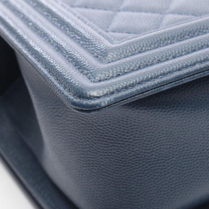 Chanel Shoulder Bag Navy Caviar Leather Chain — view 8