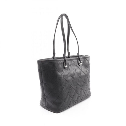 Chanel Tote on the Road Wild Stitch Black Caviar Leather on the — view 2