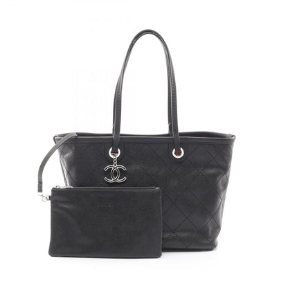 Chanel Tote on the Road Wild Stitch Black Caviar Leather on the