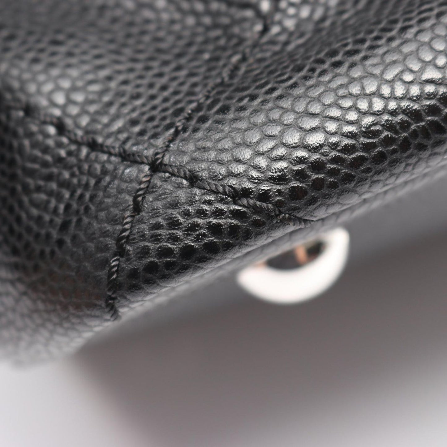 Chanel Tote on the Road Wild Stitch Black Caviar Leather on the — view 6