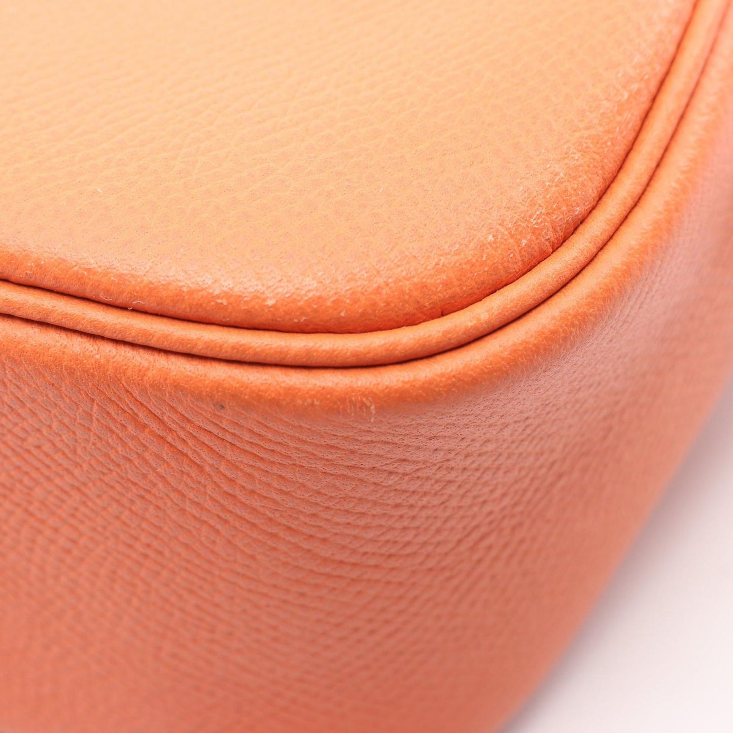 Hermes Handbag Plume Elan 28 Orange Leather Calf — view 5