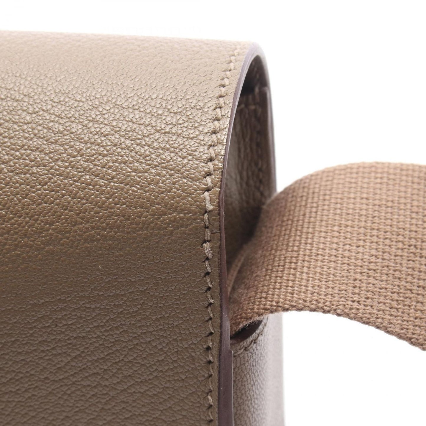 Hermes Shoulder Bag Geta Etoupe Leather — view 7