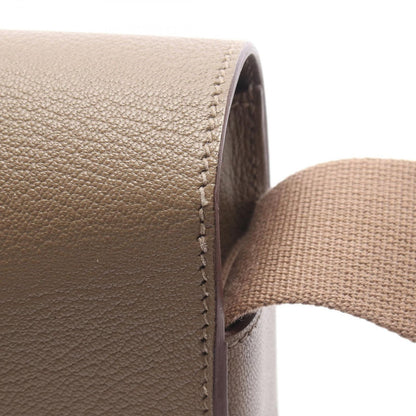 Hermes Shoulder Bag Geta Etoupe Leather — view 7