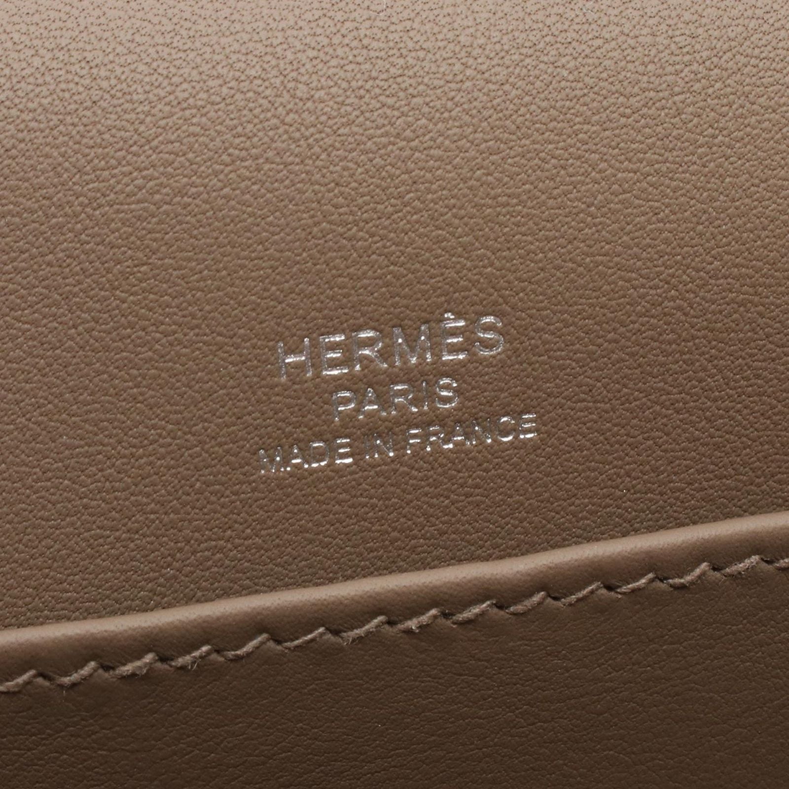 Hermes Shoulder Bag Geta Etoupe Leather — view 4