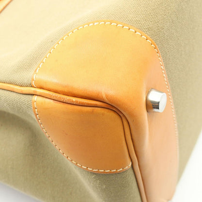 Hermes Handbag Birkin 35 Natural Khaki Canvas Leather — view 7