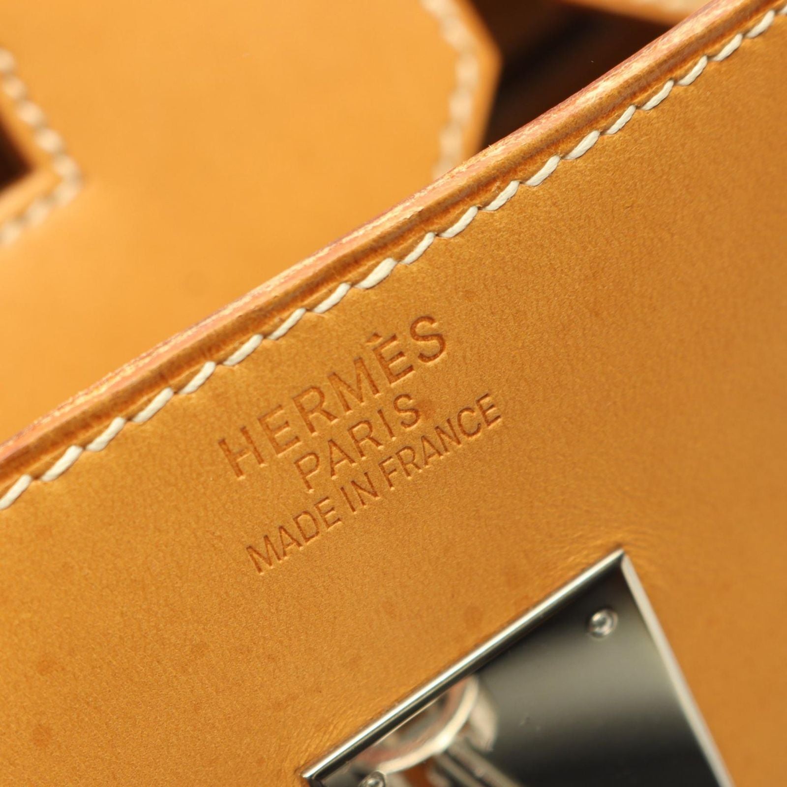 Hermes Handbag Birkin 35 Natural Khaki Canvas Leather — view 4