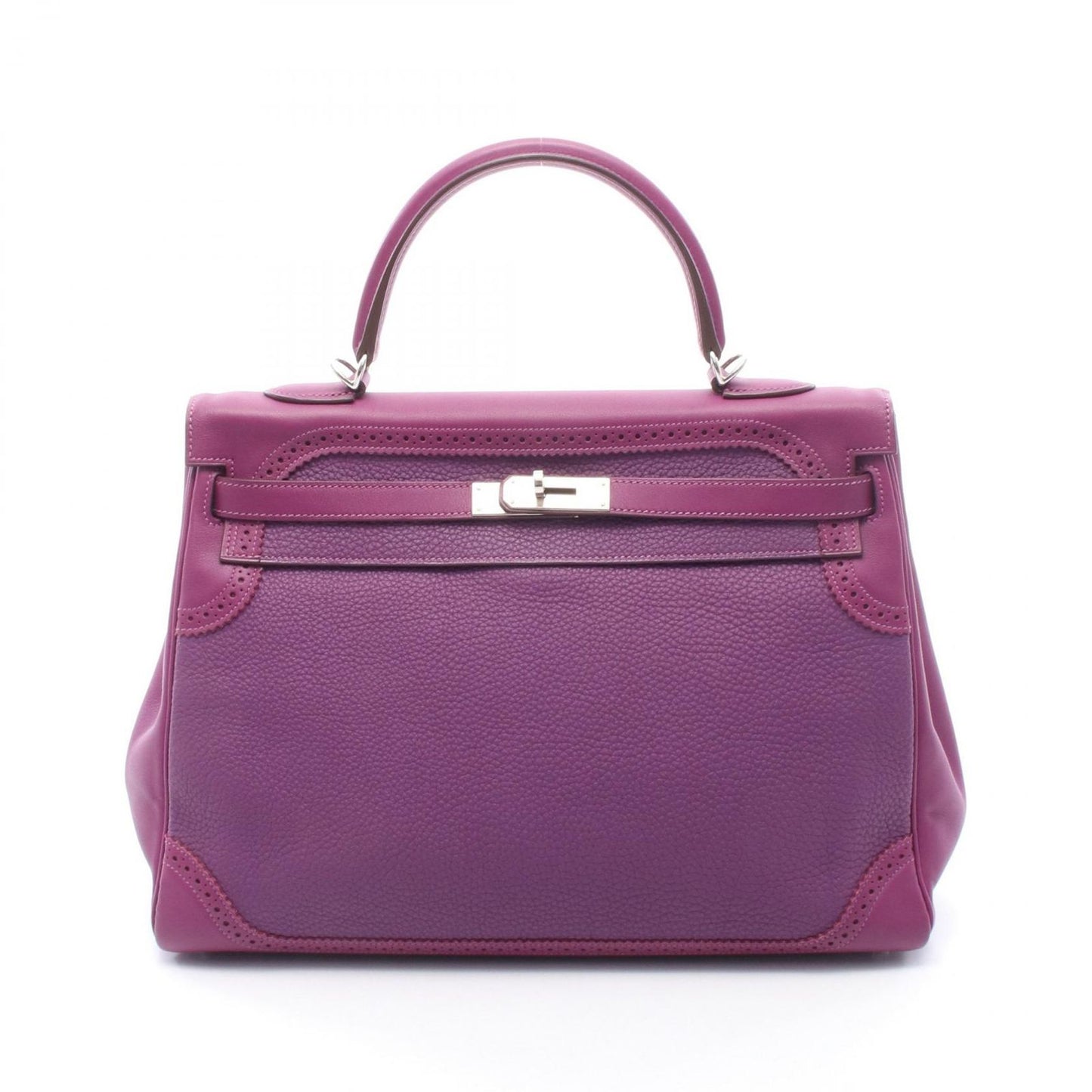Hermes Handbag Kelly 35 Ghillies Retourne 2-Way Anemone Leather Calf