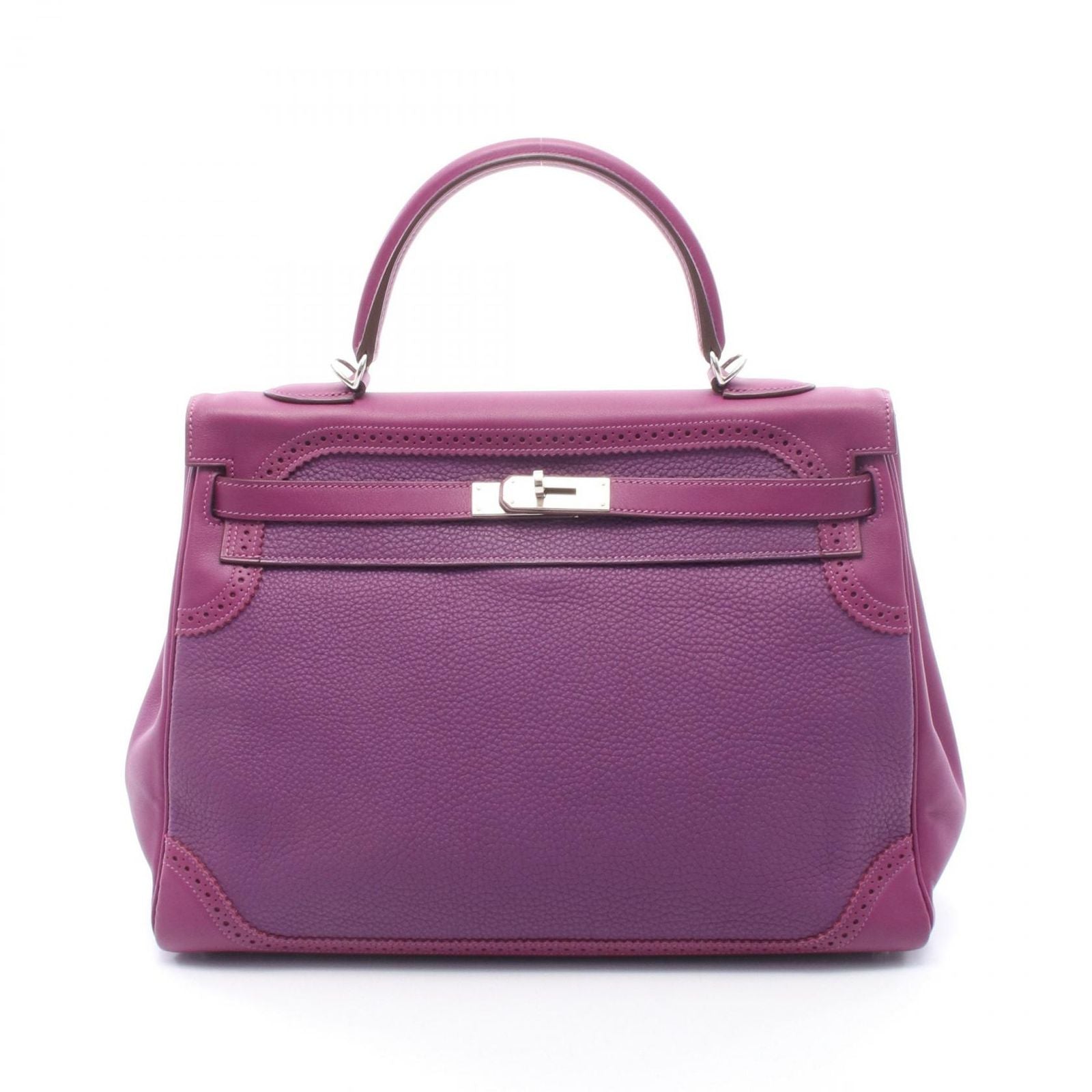 Hermes Handbag Kelly 35 Ghillies Retourne 2-Way Anemone Leather Calf