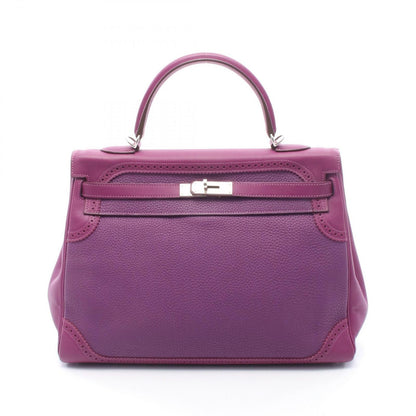 Hermes Handbag Kelly 35 Ghillies Retourne 2-Way Anemone Leather Calf