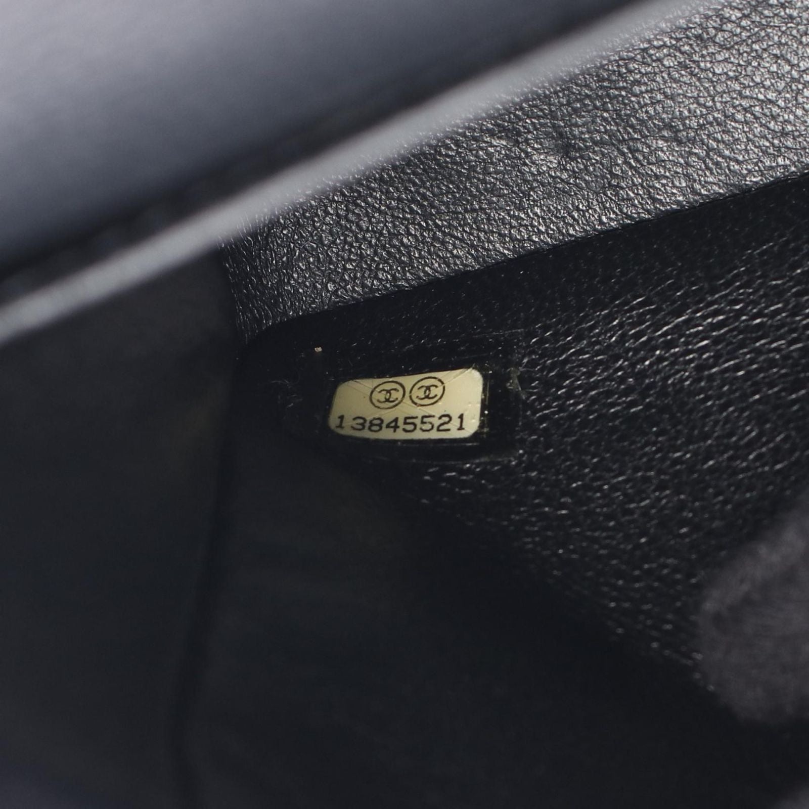 Chanel Shoulder Bag Quilted Double Flap Black Caviar Leather Chain — view 5