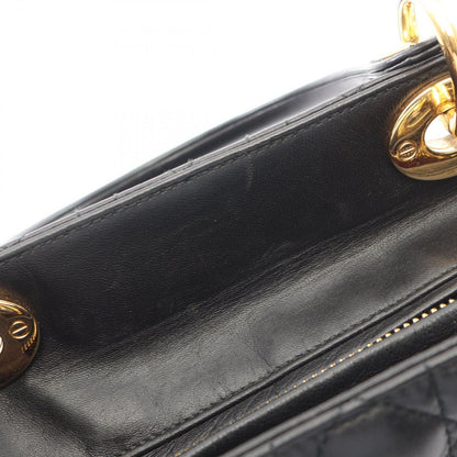 Dior Handbag Lady Dior Cannage 2-Way Black Leather Tote — view 9