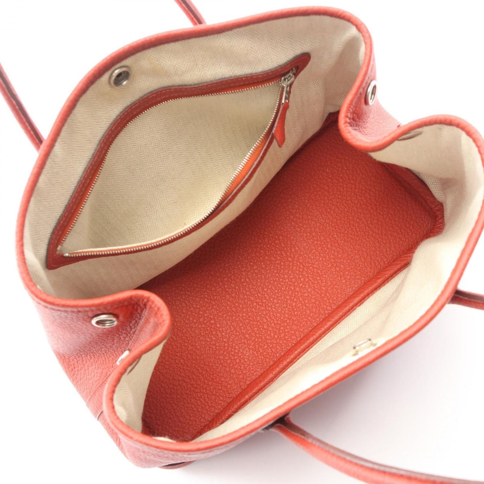 Hermes Tote Garden Party TPM Rouge Ducese Leather Calf — view 3