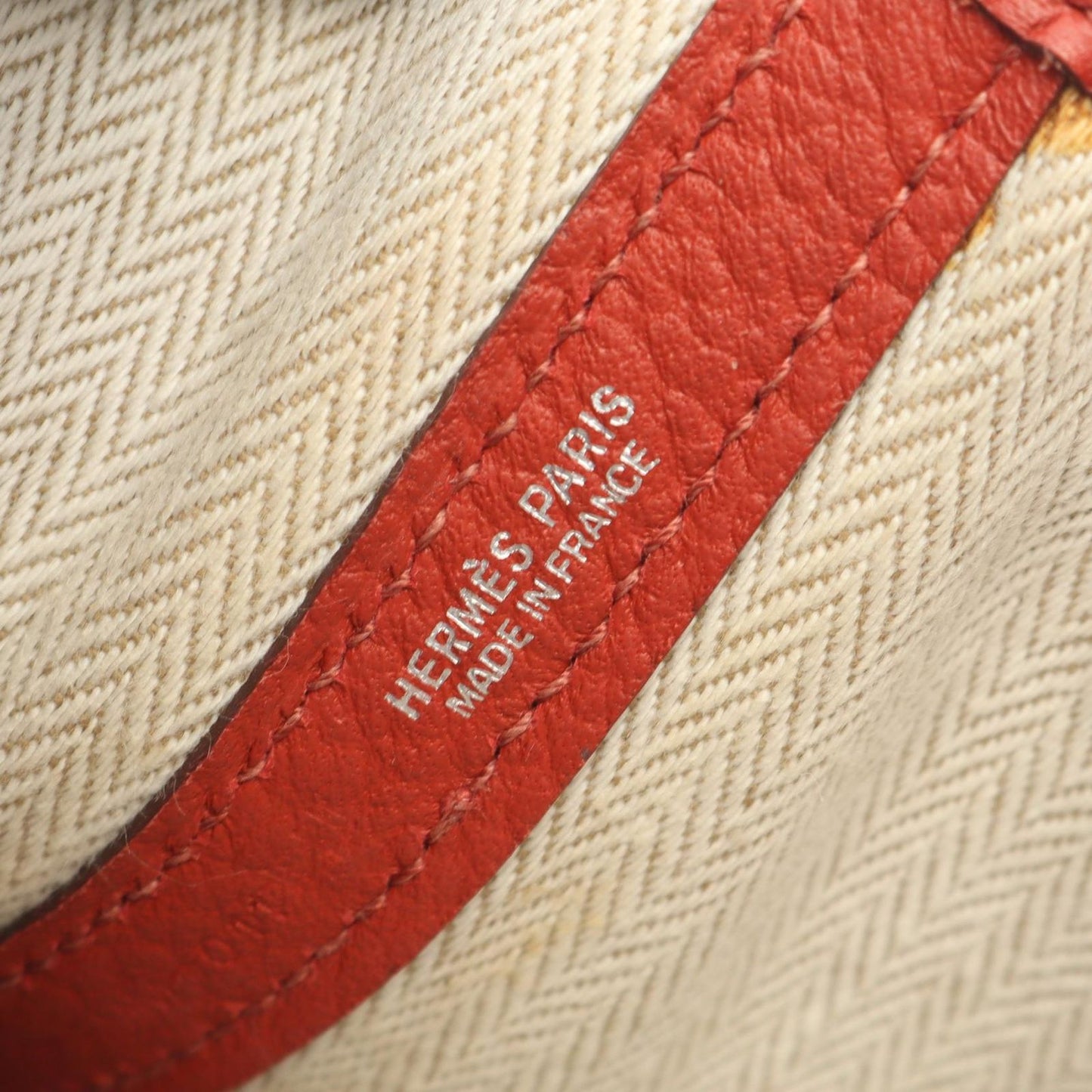 Hermes Tote Garden Party TPM Rouge Ducese Leather Calf — view 4