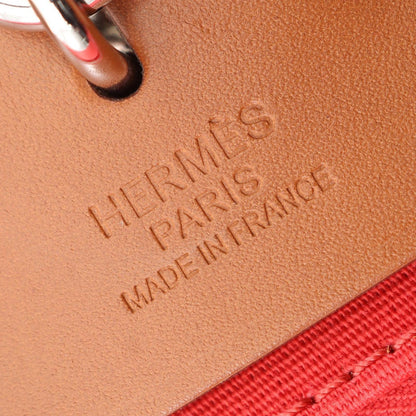 Hermes Handbag Herbag Zip PM 2-Way Rose Natural Canvas Leather — view 4