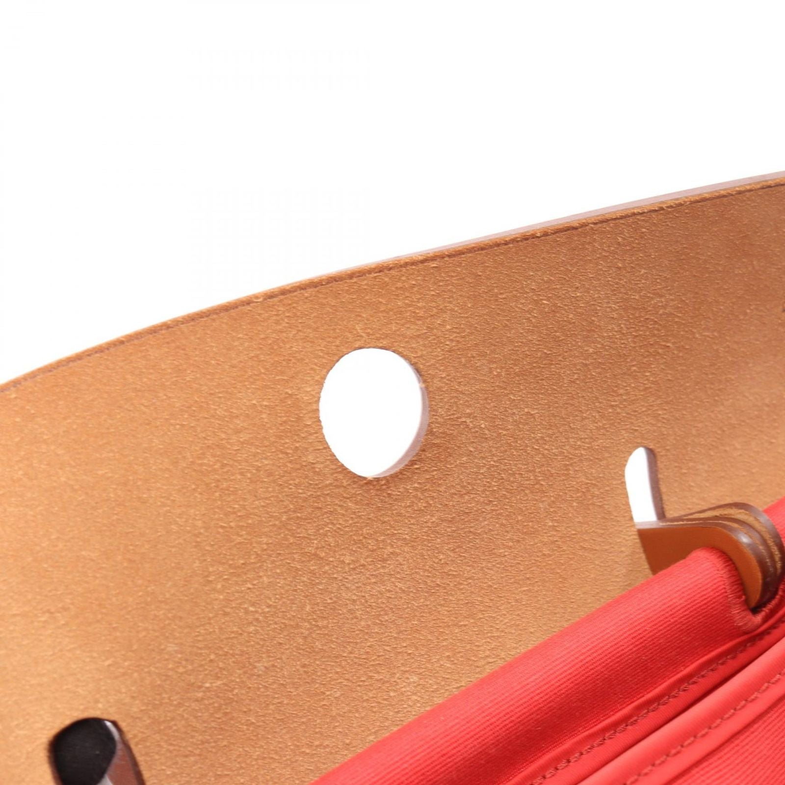 Hermes Handbag Herbag Zip PM 2-Way Rose Natural Canvas Leather — view 9