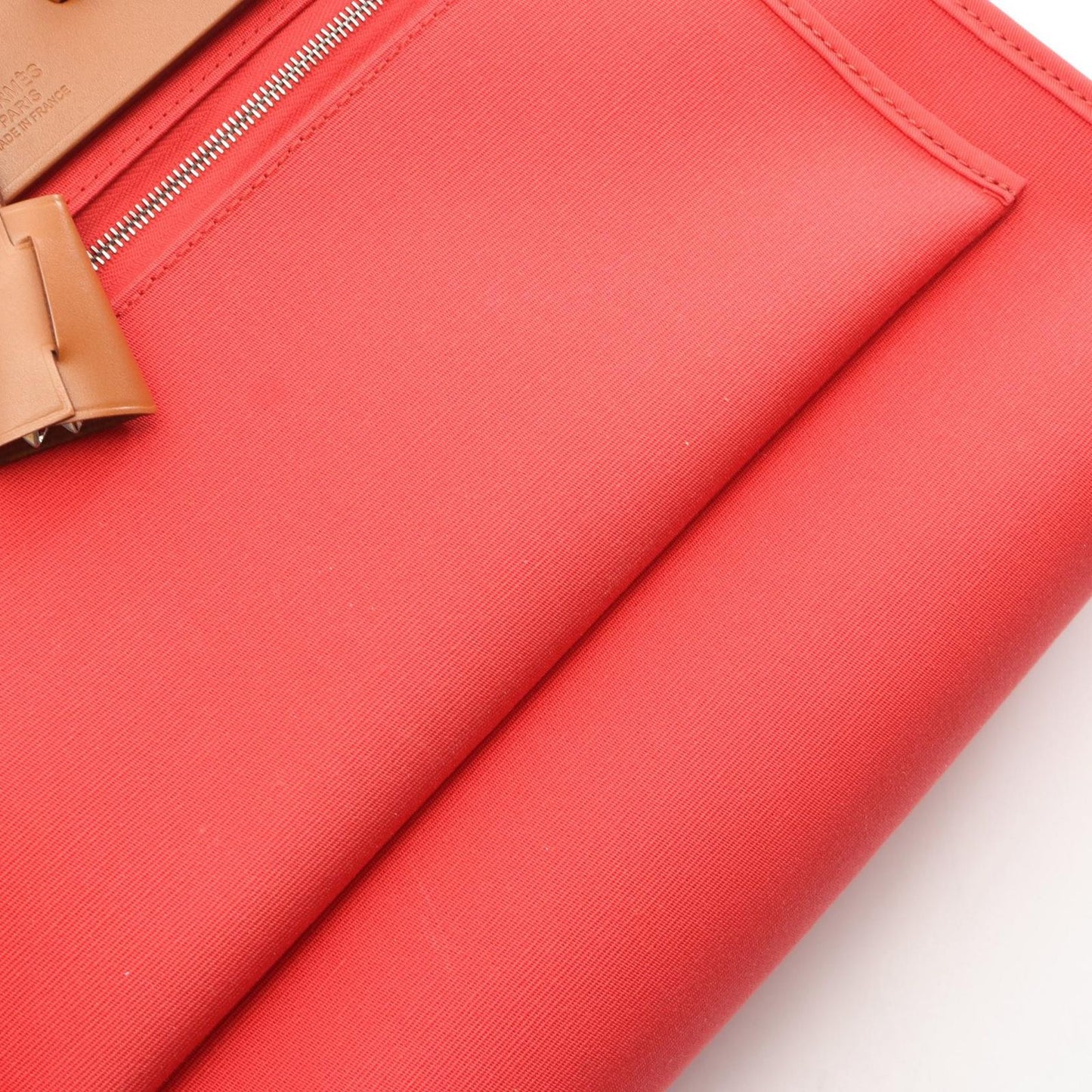 Hermes Handbag Herbag Zip PM 2-Way Rose Natural Canvas Leather — view 7
