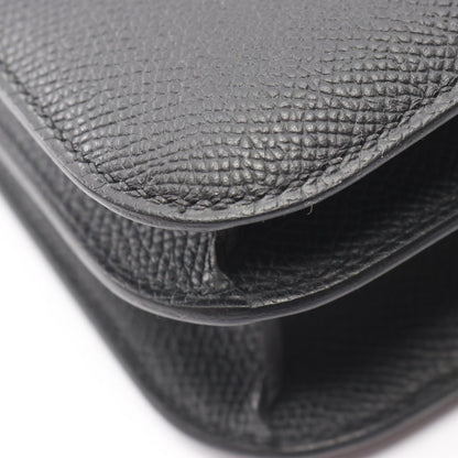Hermes Shoulder Bag Constance 3 Mini Miroir Black Leather Calf — view 6