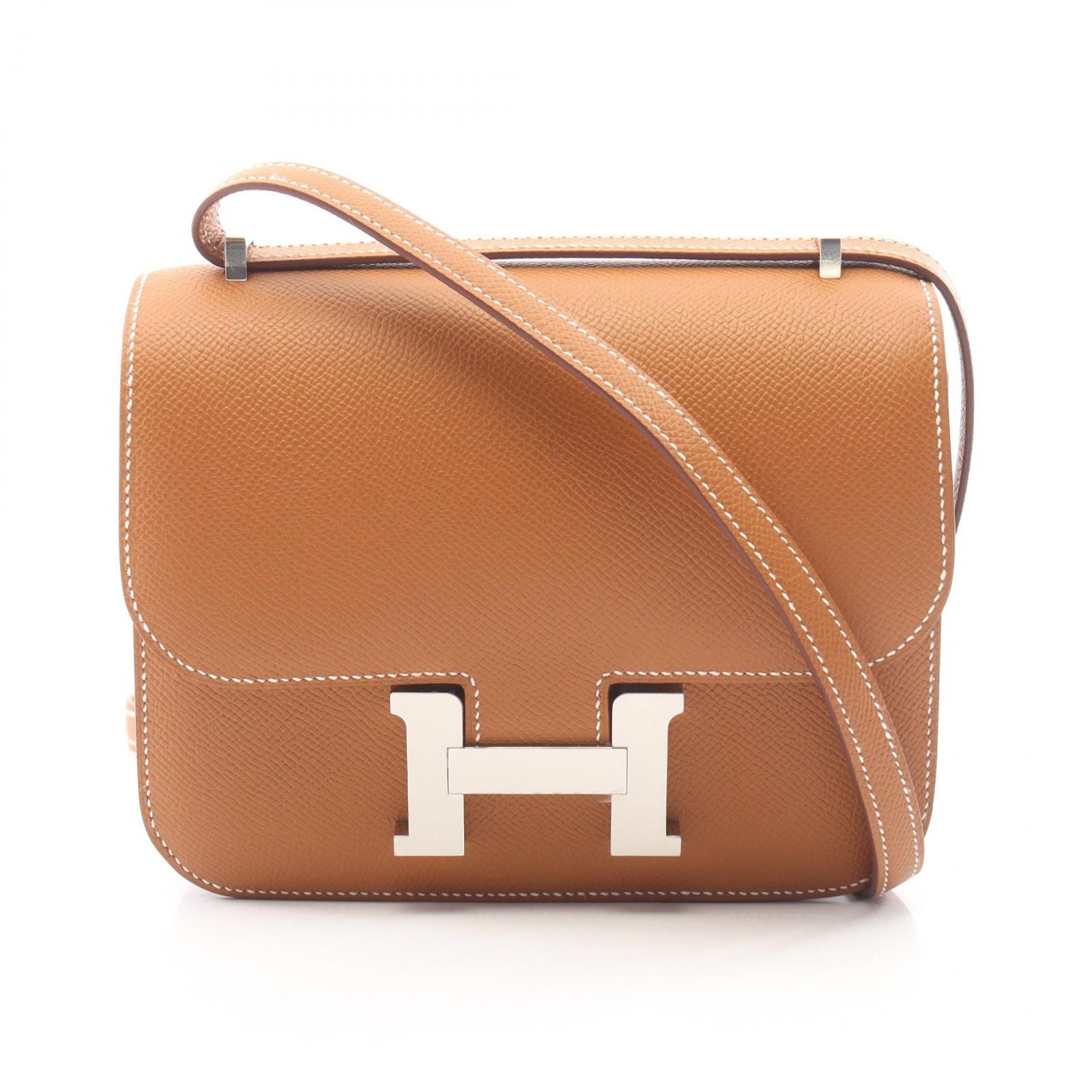 Hermes Shoulder Bag Constance 3 Mini Gold Leather Calf
