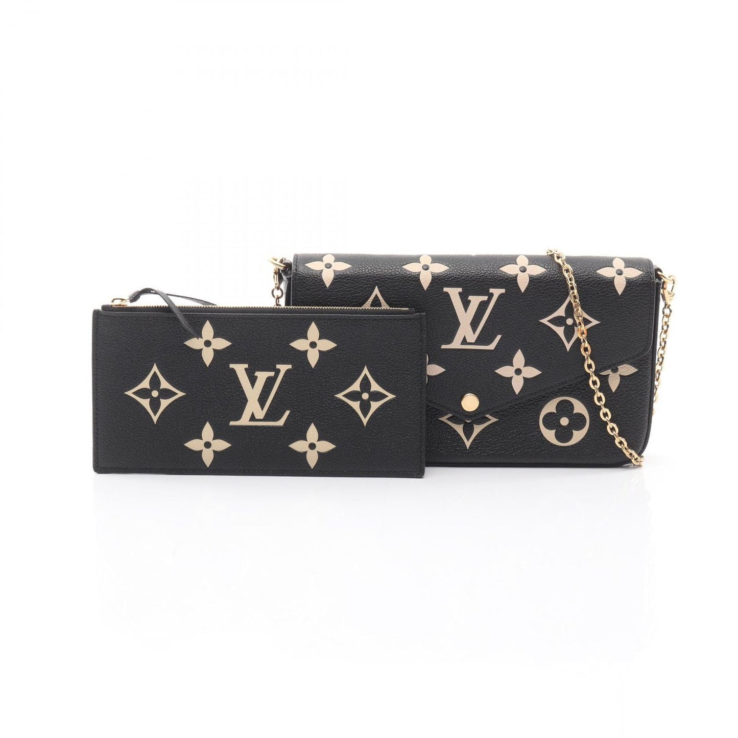 Louis Vuitton Shoulder Bag Pochette Felicity Monogram Empreinte Black Beige — view 5