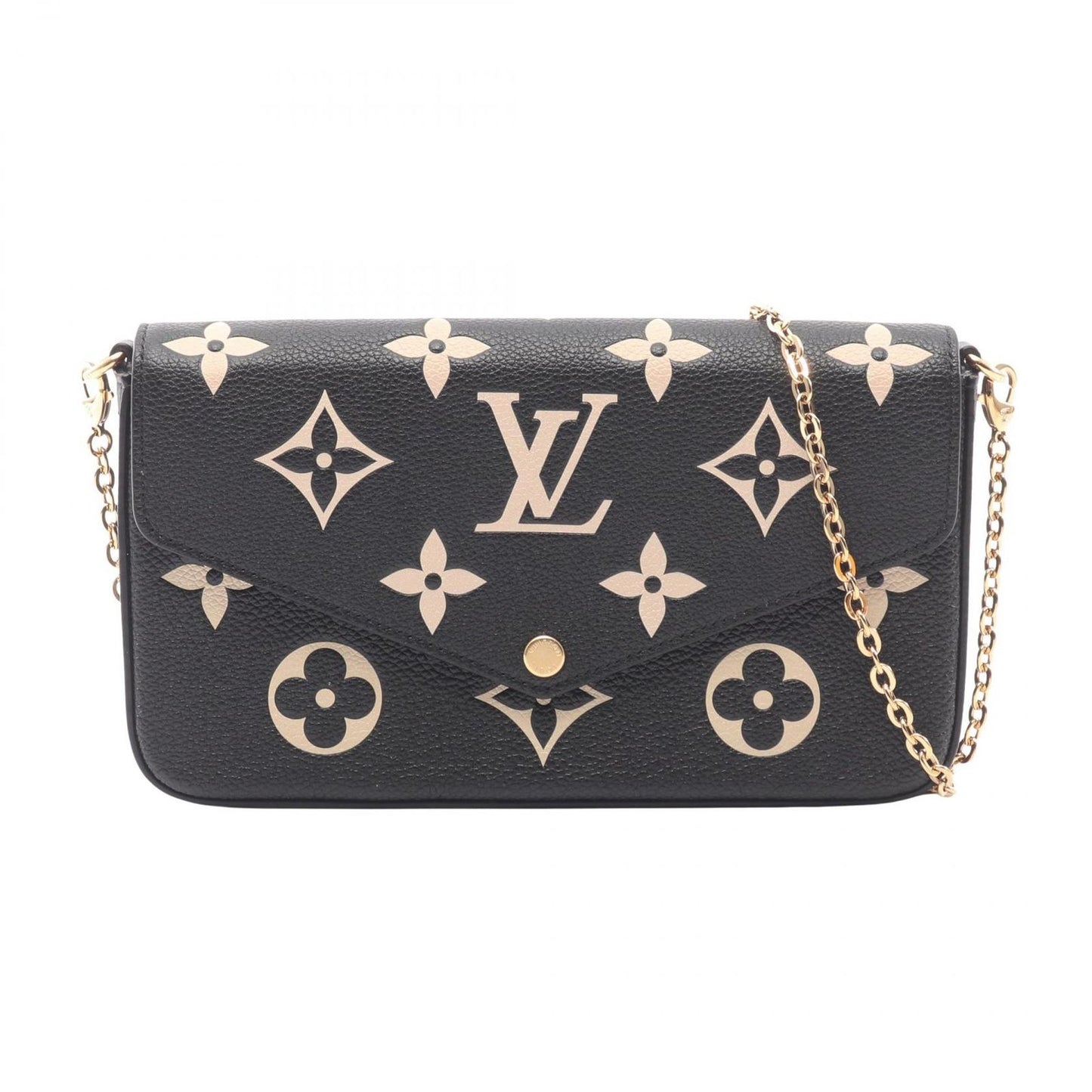 Louis Vuitton Shoulder Bag Pochette Felicity Monogram Empreinte Black Beige