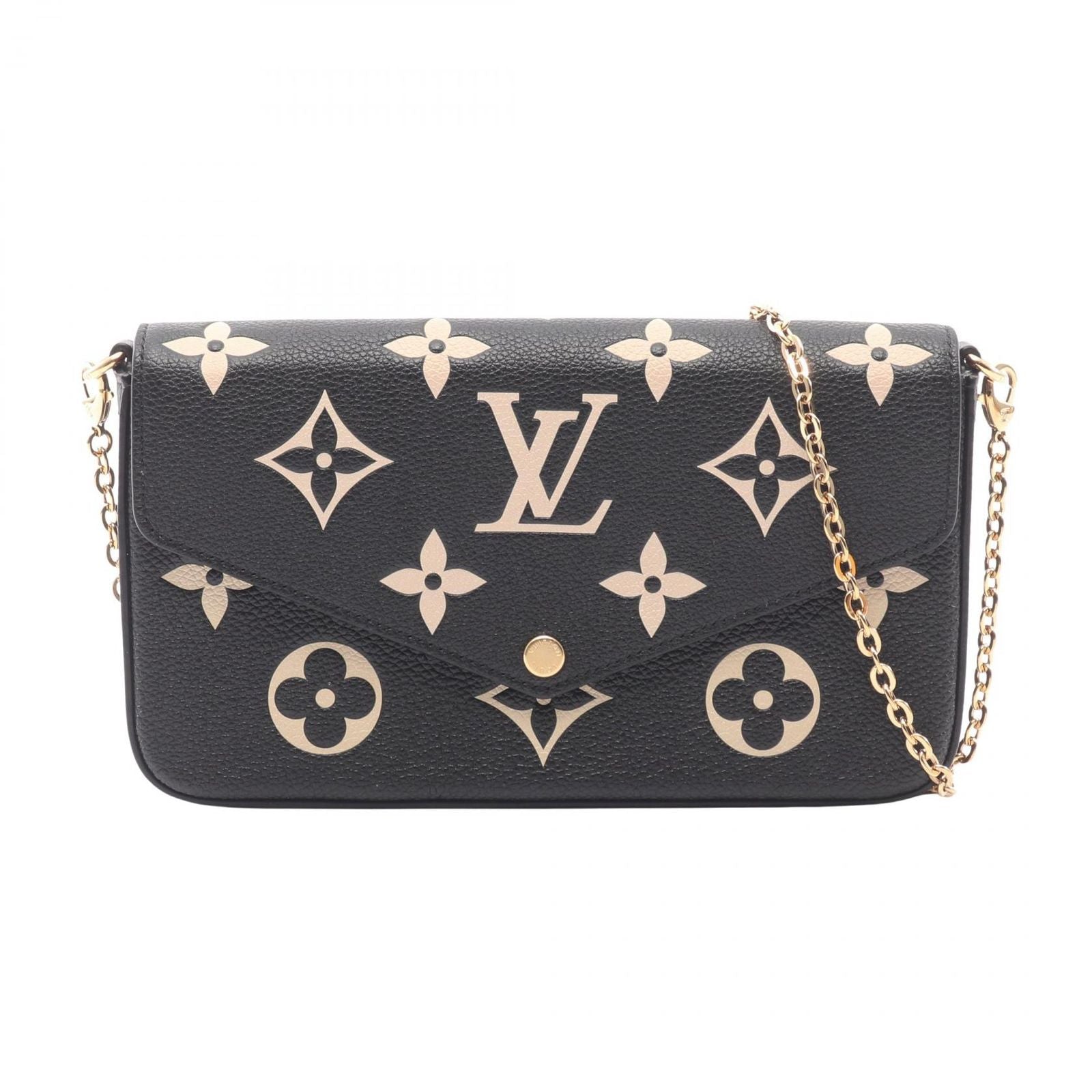 Louis Vuitton Shoulder Bag Pochette Felicity Monogram Empreinte Black Beige