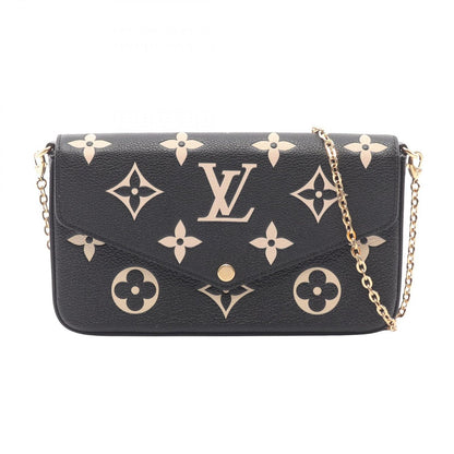 Louis Vuitton Shoulder Bag Pochette Felicity Monogram Empreinte Black Beige