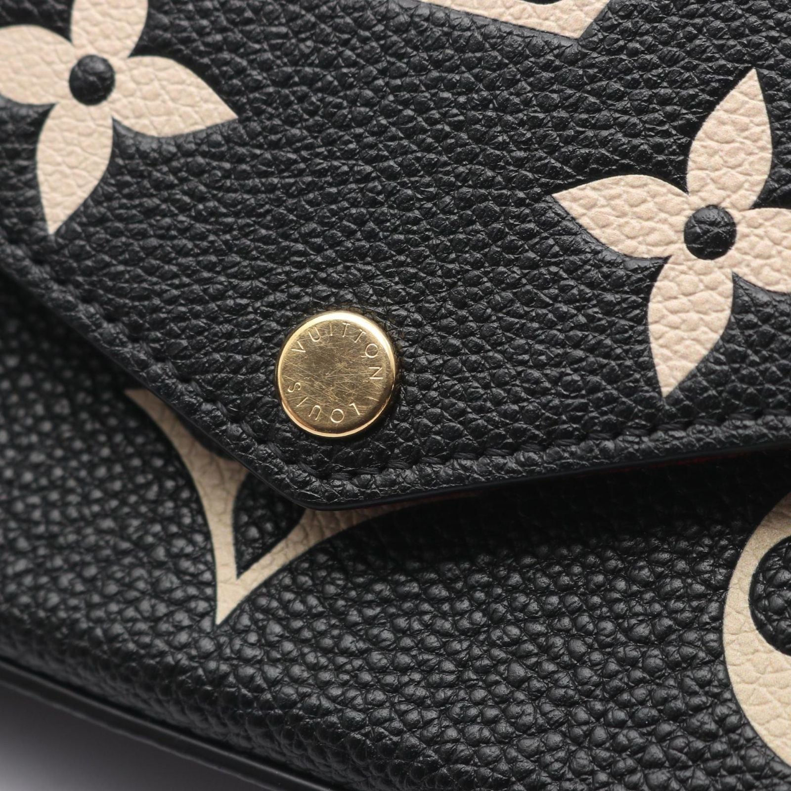 Louis Vuitton Shoulder Bag Pochette Felicity Monogram Empreinte Black Beige — view 7