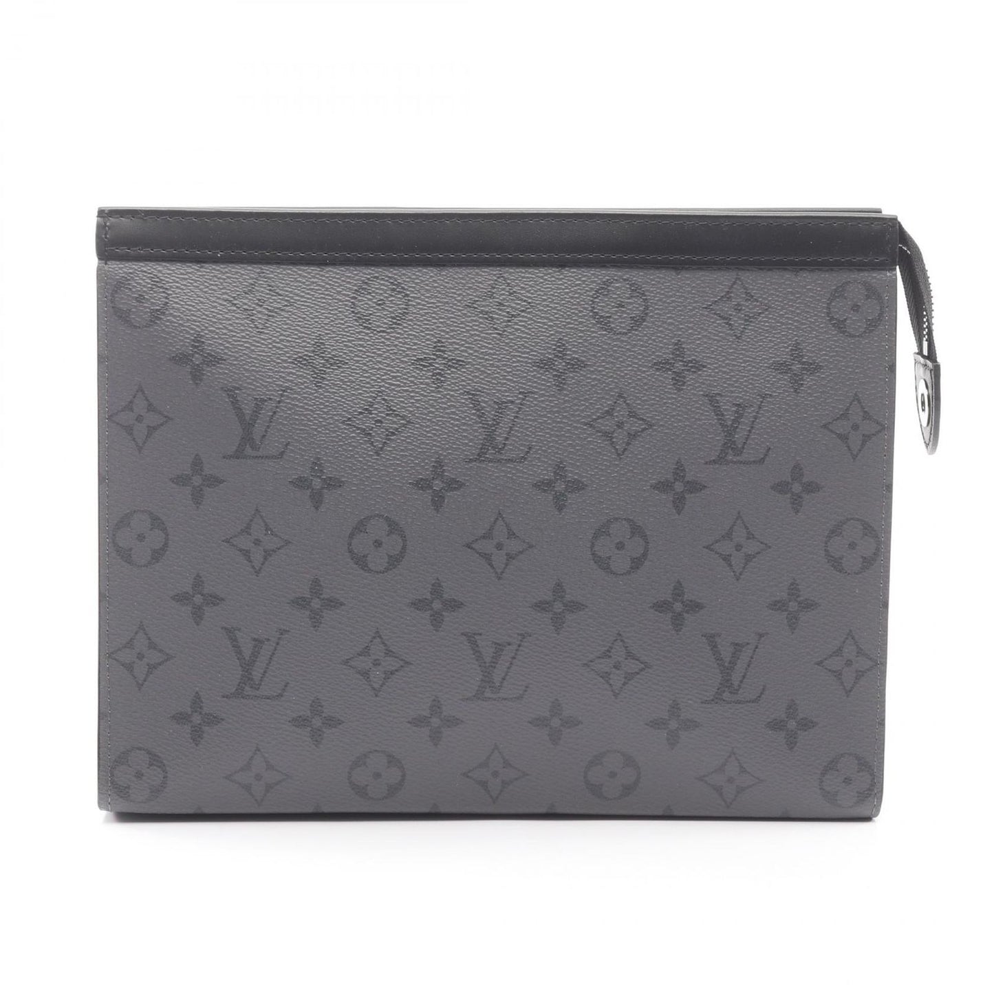 Louis Vuitton Clutch Pochette Voyage Monogram Eclipse Reverse Gray Canvas