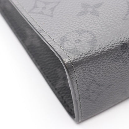 Louis Vuitton Clutch Pochette Voyage Monogram Eclipse Reverse Gray Canvas — view 6