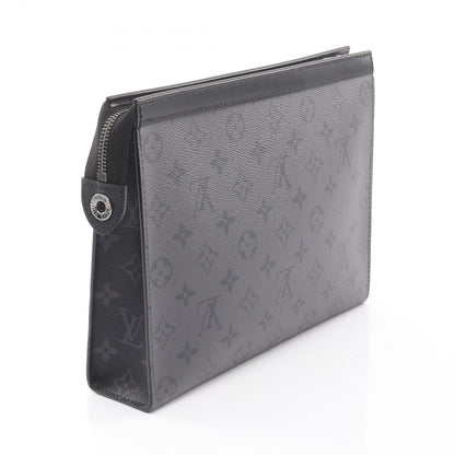 Louis Vuitton Clutch Pochette Voyage Monogram Eclipse Reverse Gray Canvas — view 2