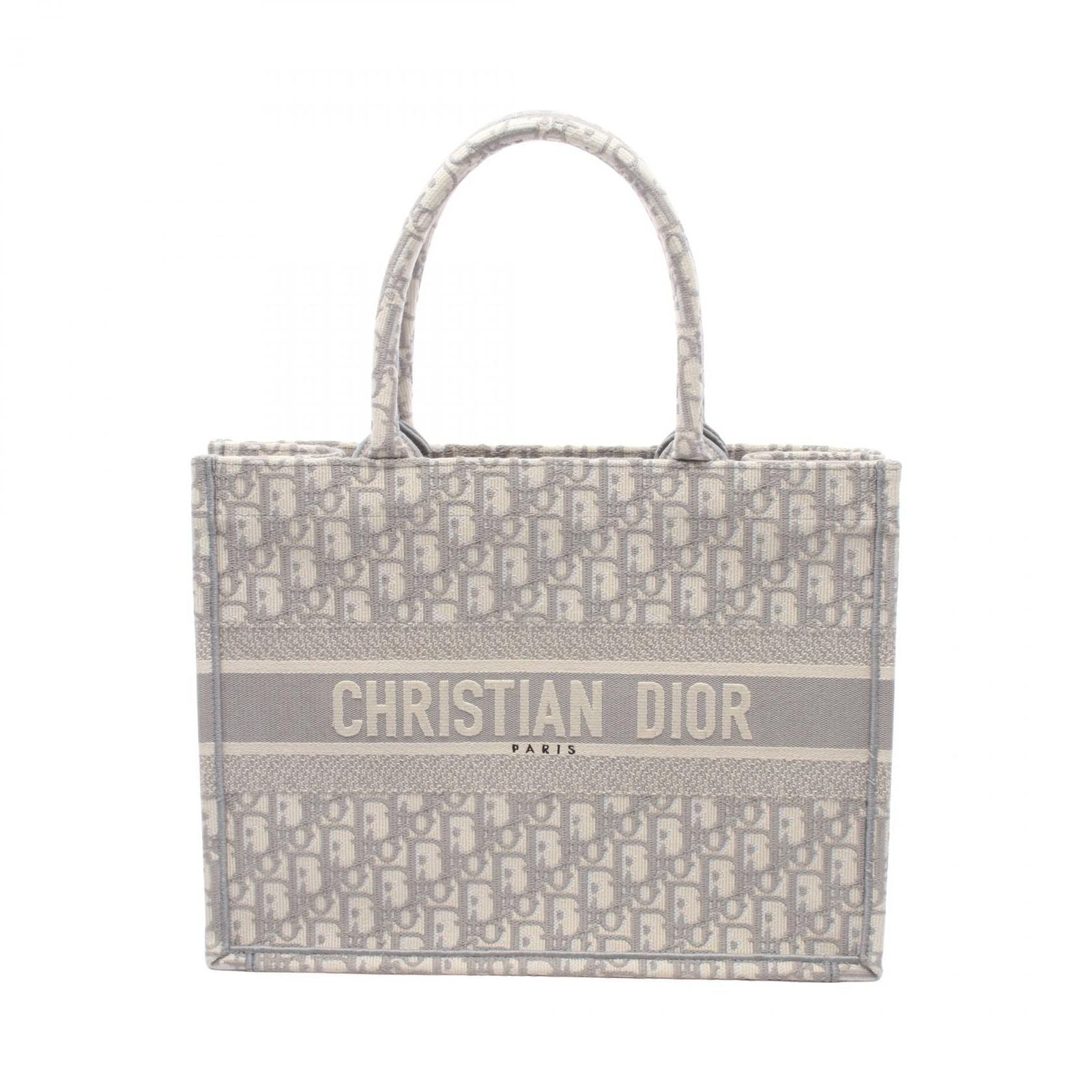 Dior Tote Book Gray Canvas