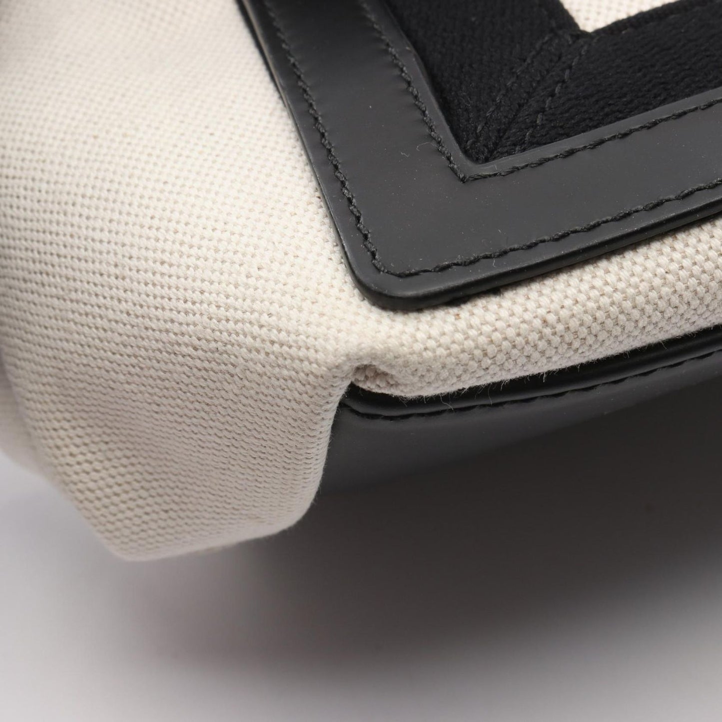 Balenciaga Tote Navy Cabas S Natural Black Canvas Leather — view 5