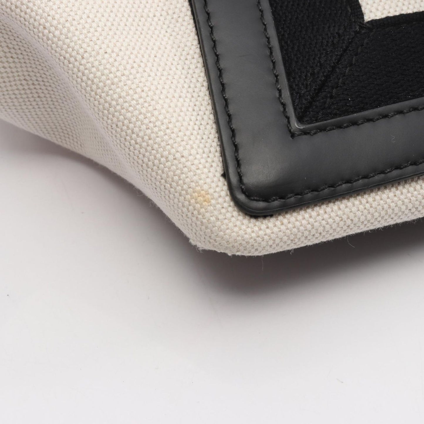 Balenciaga Tote Navy Cabas S Natural Black Canvas Leather — view 6