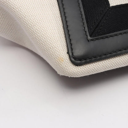 Balenciaga Tote Navy Cabas S Natural Black Canvas Leather — view 6