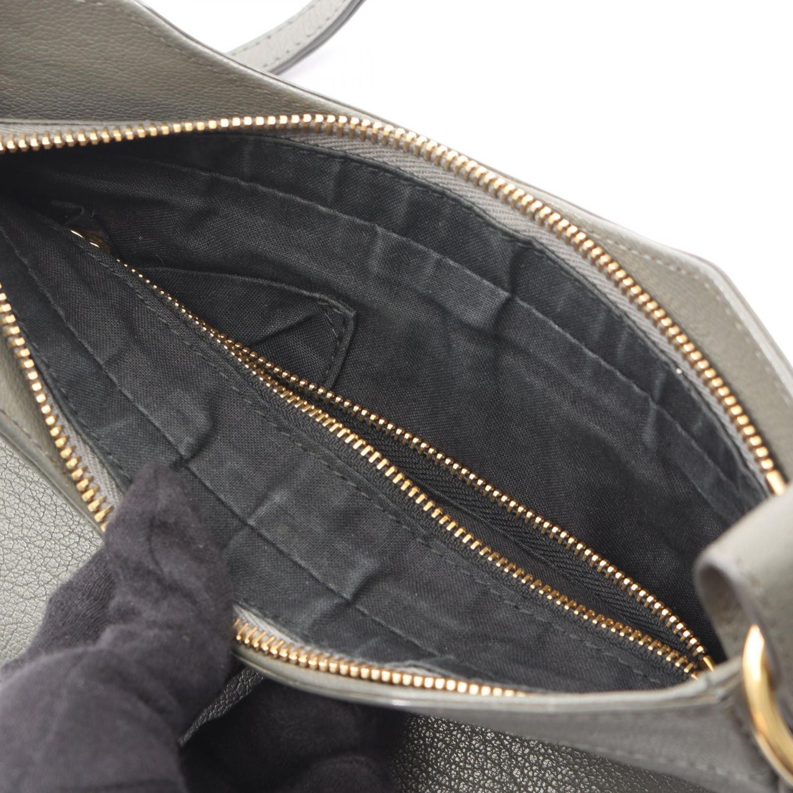 Balenciaga Shoulder Bag Metallic Edge Gray Leather Giant — view 5