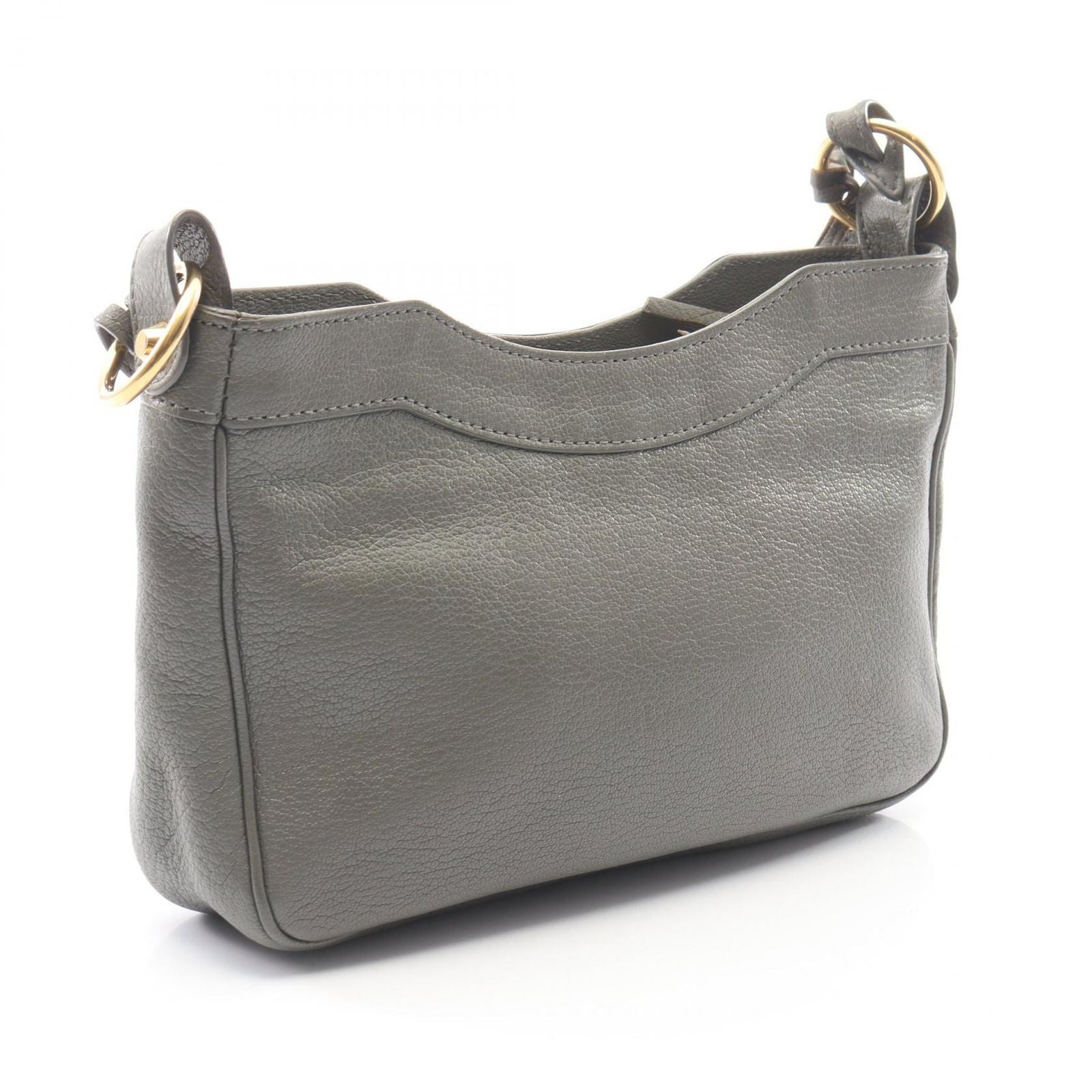 Balenciaga Shoulder Bag Metallic Edge Gray Leather Giant — view 2