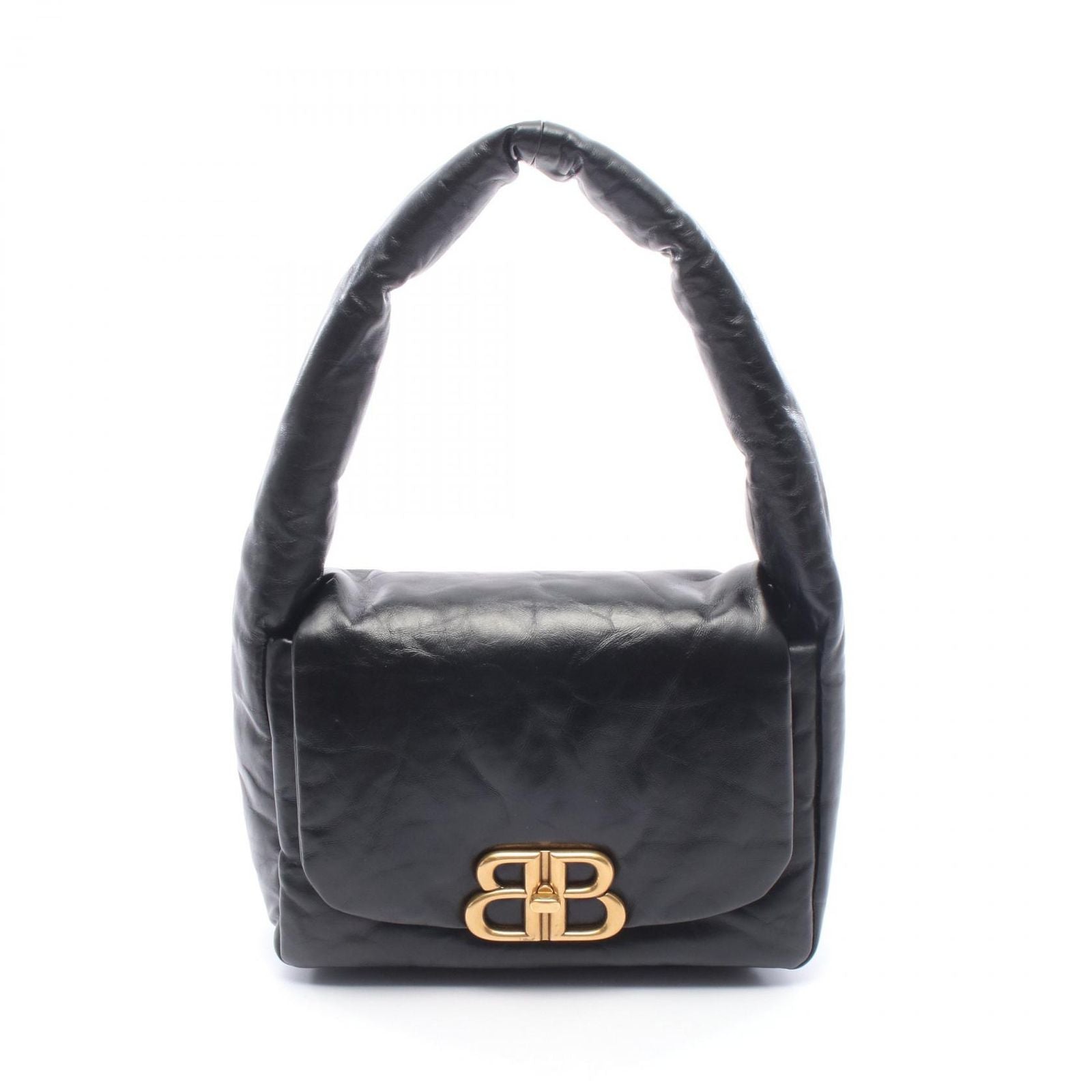 Balenciaga Shoulder Bag Monaco Black Leather Small