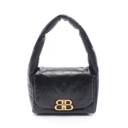Balenciaga Shoulder Bag Monaco Black Leather Small
