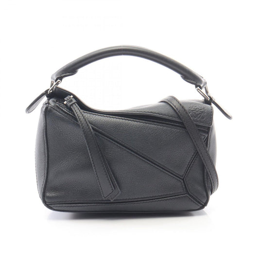 Loewe Handbag Puzzle Bag Mini 2-Way Black Leather