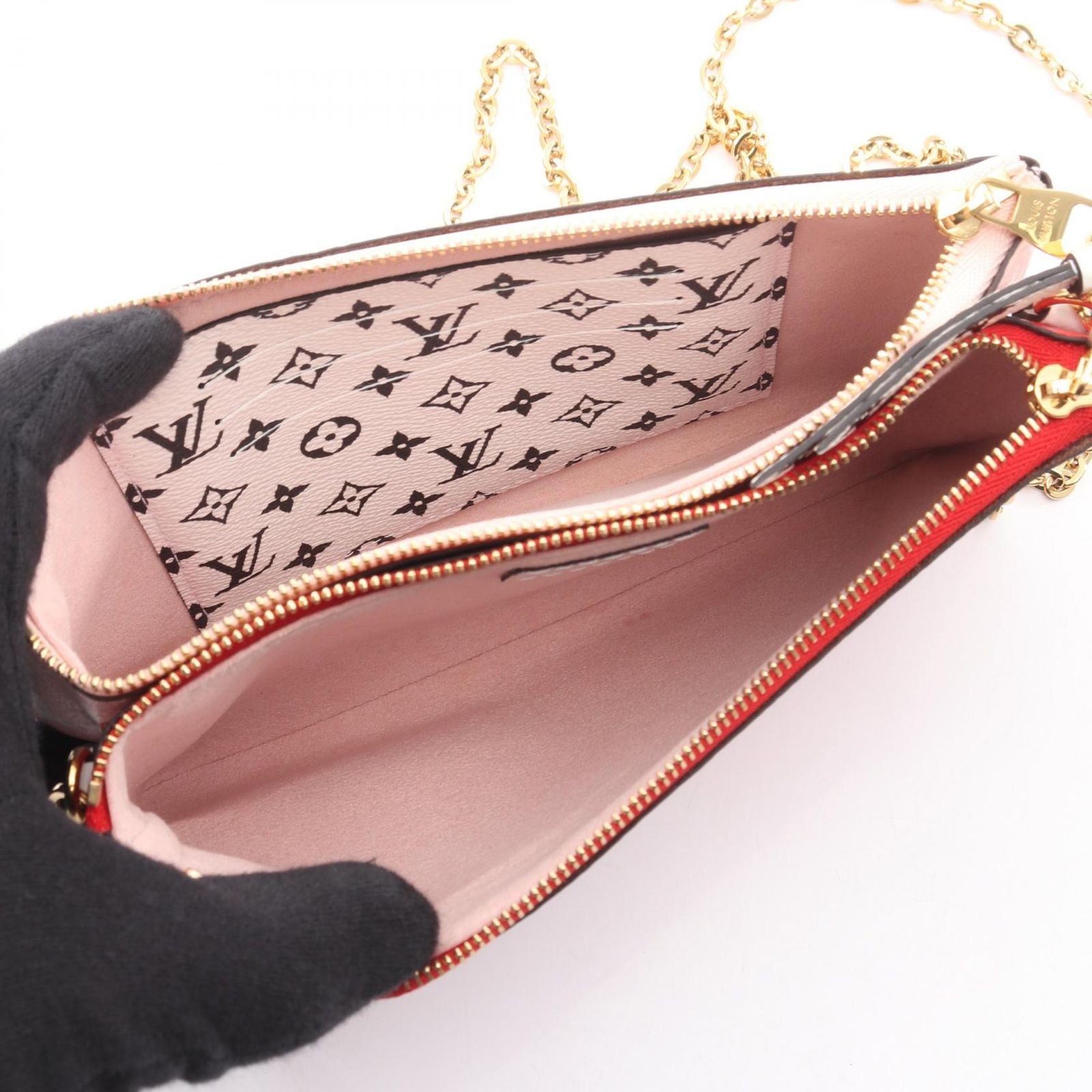 Louis Vuitton Shoulder Bag Pochette Double Zip Canvas — view 3