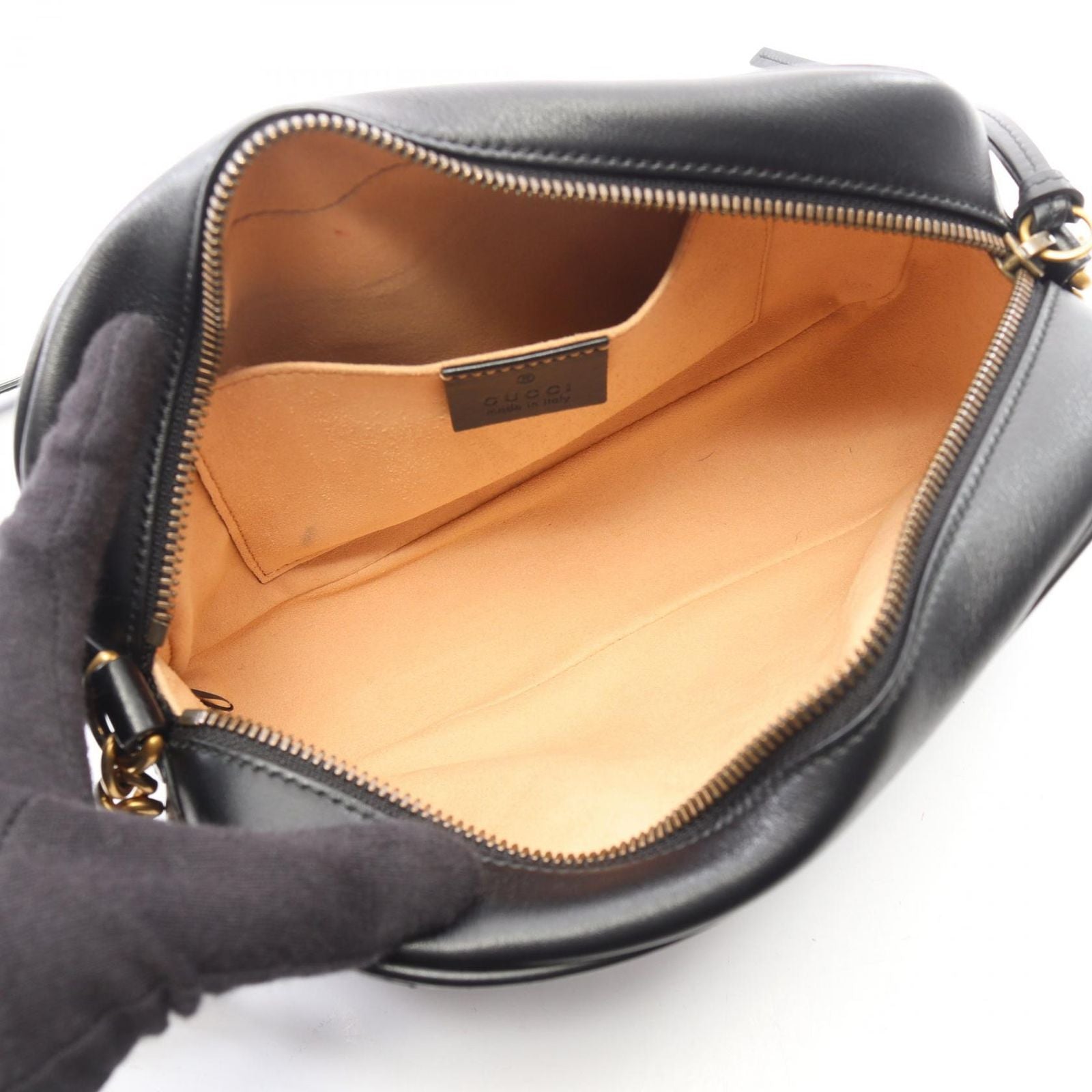 Gucci Shoulder Bag GG Marmont Black Leather — view 3