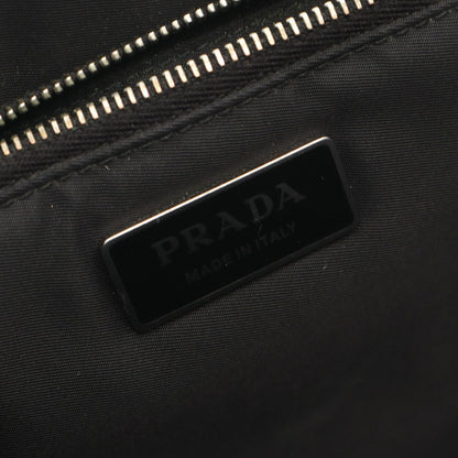 Prada Tote Re-Nylon Black Nylon Leather Triangle Logo — view 4