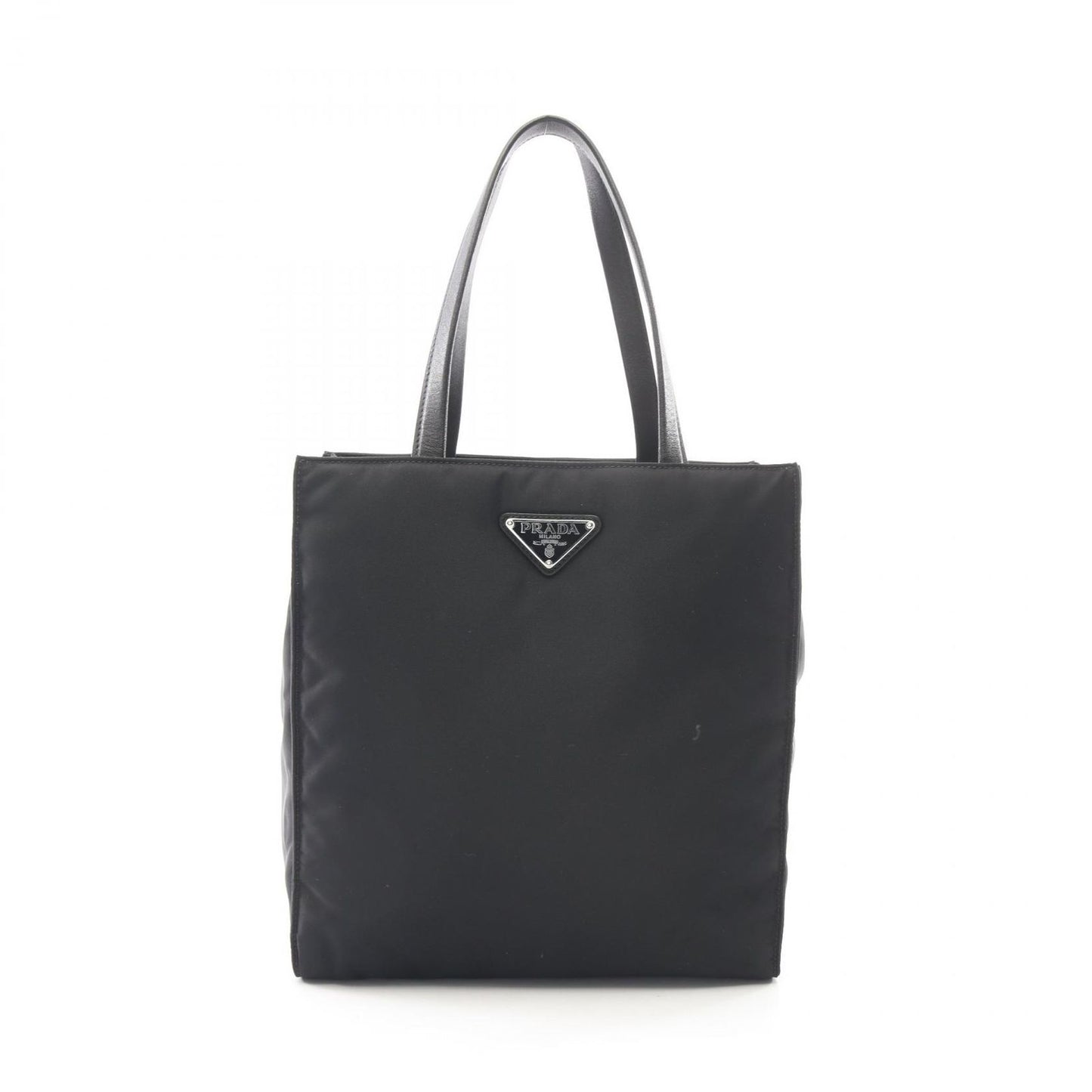 Prada Tote Re-Nylon Black Nylon Leather Triangle Logo