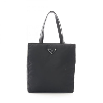 Prada Tote Re-Nylon Black Nylon Leather Triangle Logo